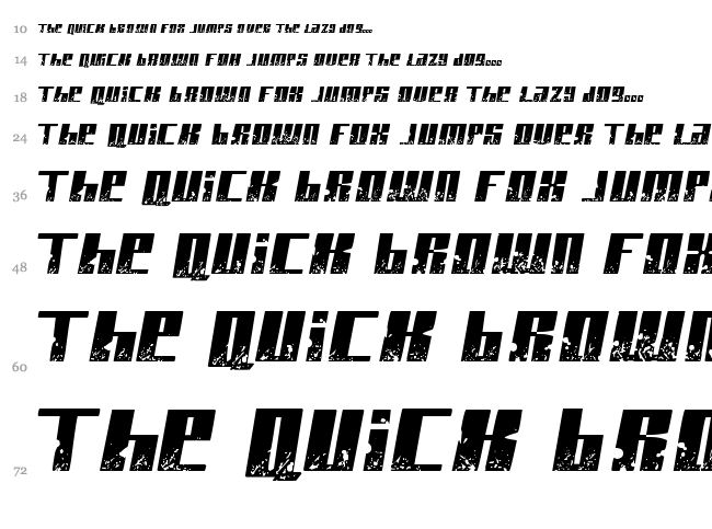 Paint It Black font waterfall